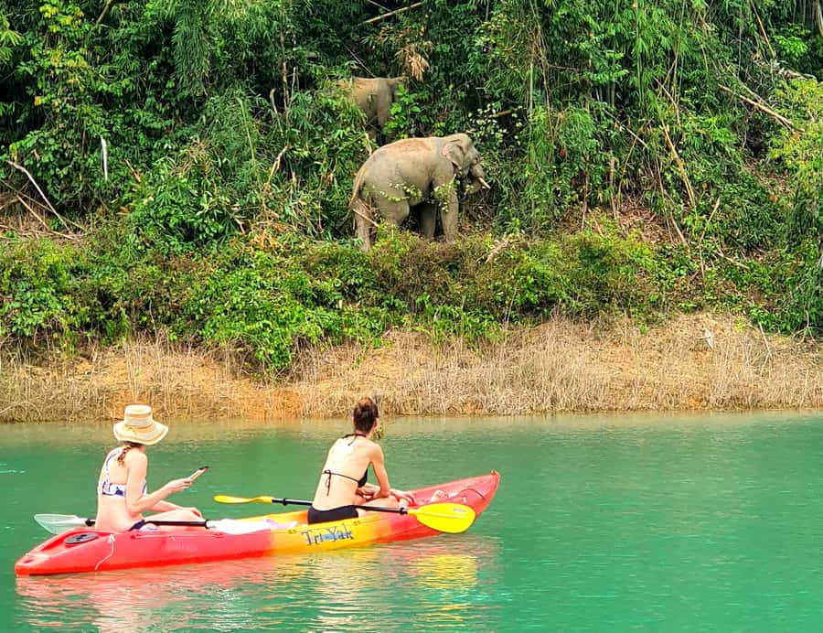 Phuket: Cheow Lan Lake, Diamond Cave, Hiking, All Included - Rajjaprabha Dam stop: walking, sightseeing, and a long-tail ride