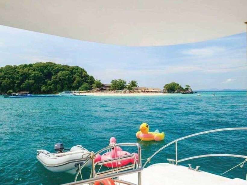 Phuket: Coral Island Snorkeling and Sunset Catamaran Cruise - Coral Island time: beach break, walking, and the hornbill chance