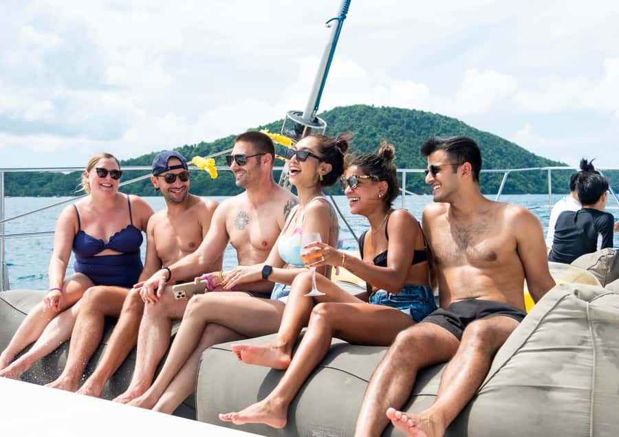 Phuket: Coral, Racha, Promthep Island Party Catamaran trip - Phuket to Racha and Coral by catamaran: the point of doing it this way