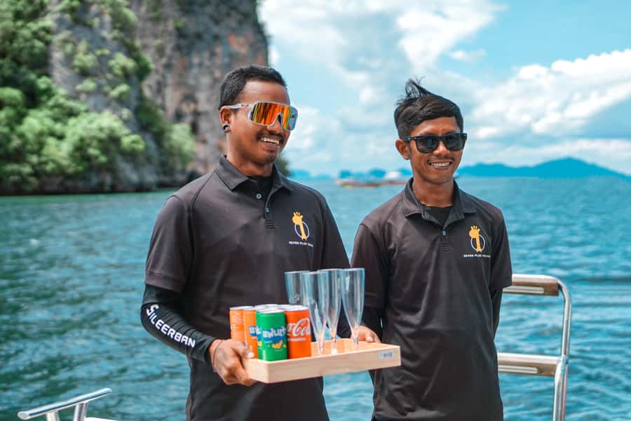 Phuket: Coral & Racha Sunset Luxury Catamaran Party Cruise - Coral Island at Banana Beach: your first true swim break