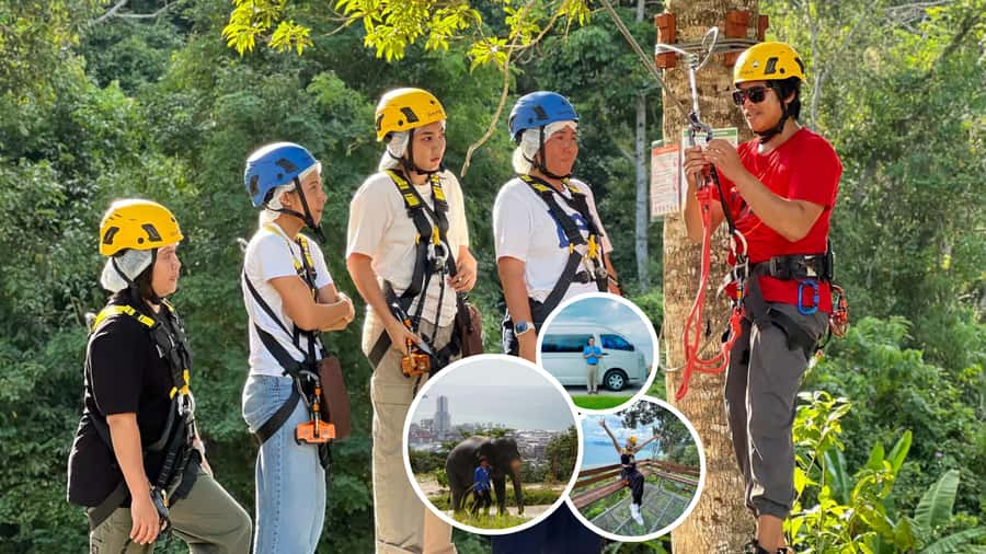 Phuket: Elephant Sanctuary & Zipline Adventure Combo - The Kamala Zipline Shift: 16 Platforms Over Rope Bridges and Jungle Views