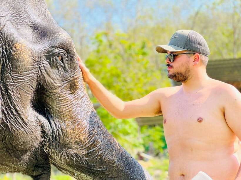 Phuket: Feeding Elephants at Phuket Elephant Care - The Art Break: Painting a Magnetic Elephant and Keychain Souvenir