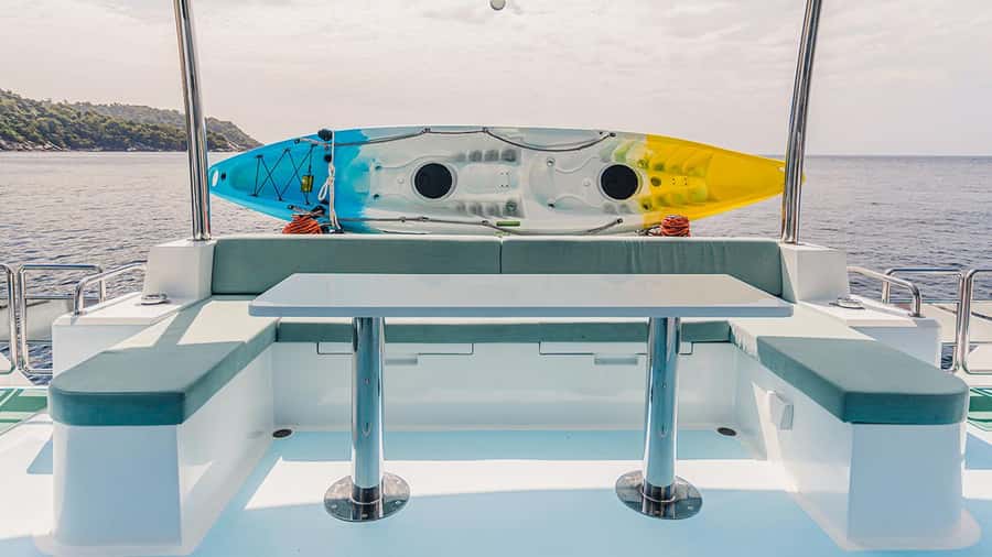Phuket: Indigo Luxury Yacht to Phi Phi, Maya & Maithon - Phi Phi Islands snorkeling plan: two sessions, gear provided, and how to pace it