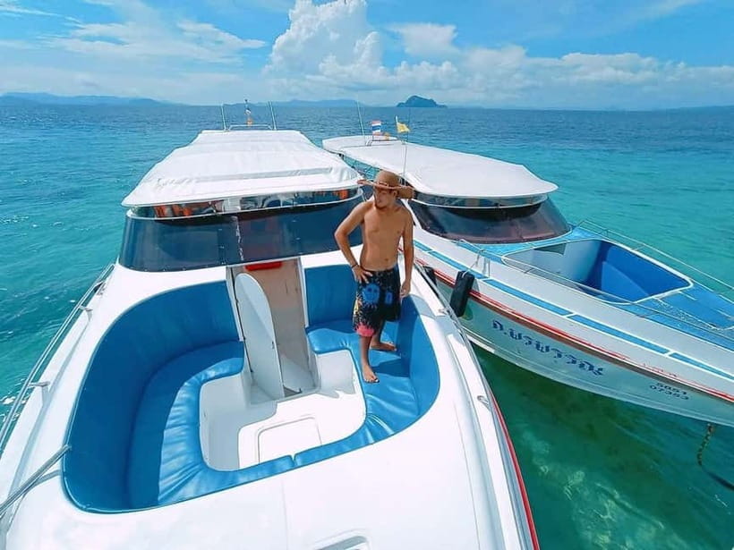 Phuket: KHAI ISLANDS TOUR with LUXURY SPEEDBOAT - Pickup, van ride, and the Phuket P.H. Marine briefing