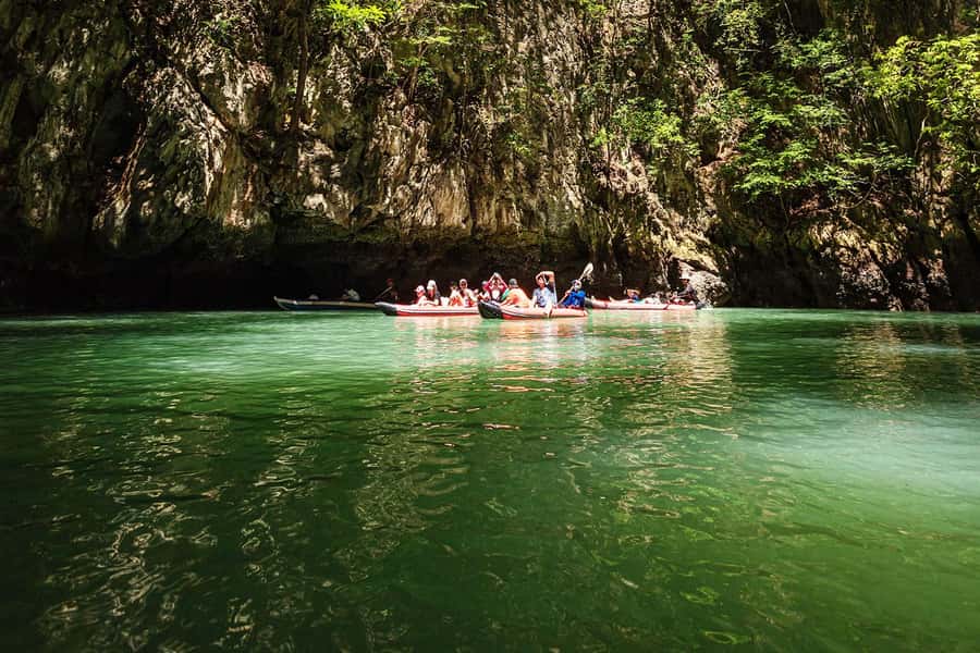 Phuket: Lazy Khao Phing Kan & Yao Islands Speedboat Day Tour - Sandbank time and the Ko Yao Yai walking window
