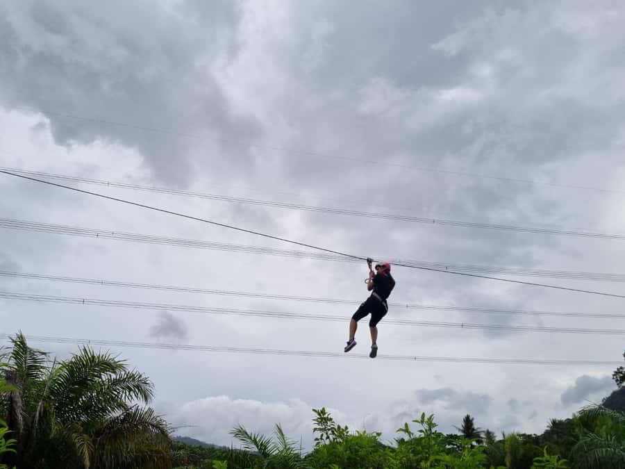 Phuket: Monkey Cave, Water Rafting, Zipline with ATV Option - Zipline Over the Trees: What 150 Meters Actually Feels Like