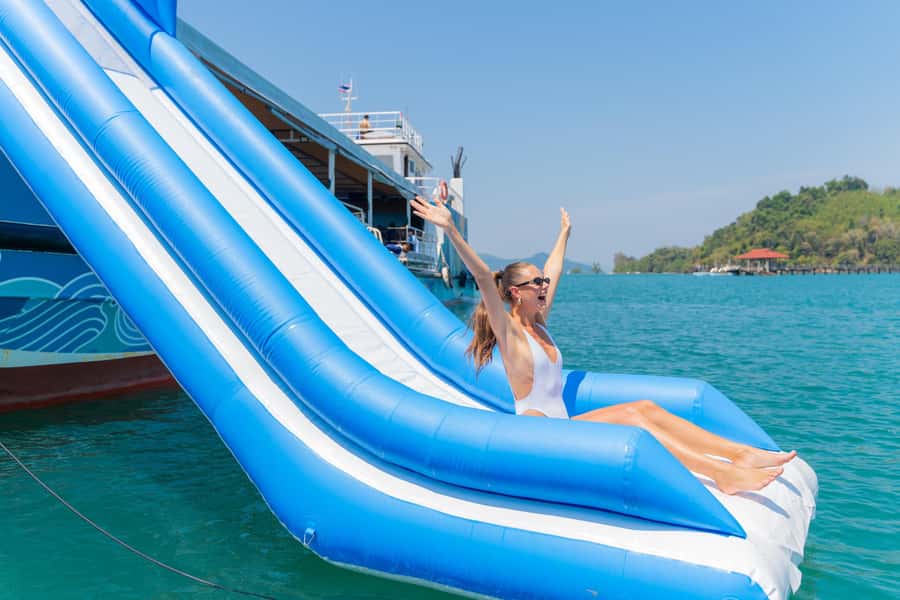 Phuket: Phang Nga Bay Lunch and Dinner Sunset Party Cruise - Panak Island swimming and the included water-play zone