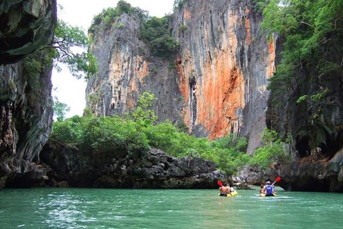 Phuket-Phang Nga Bay:James Bond-Canoeing Koh Hong By Big Boat LNH - The big-boat day start: pickup, Ao Por Pier, and coffee before the work