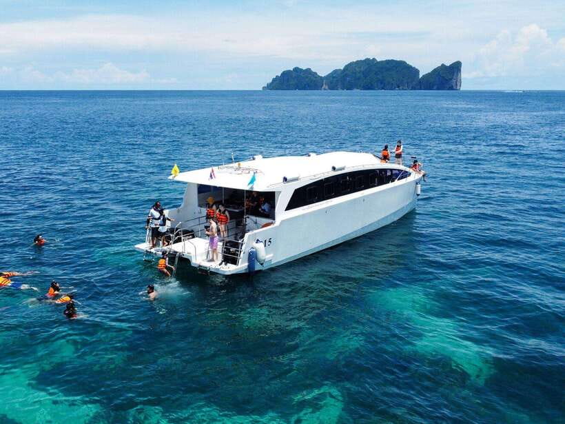 Phuket: Phi Phi, Maya and Khai Or Bamboo Island by Catamaran - Monkey Beach photo stop: quick views, then back on the move
