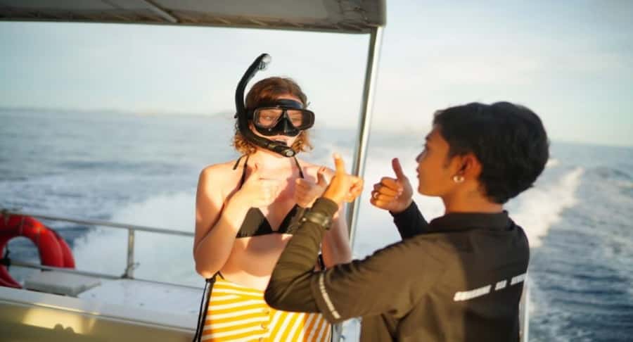 Phuket: Phi Phi, Maya, and Maiton by Luxury Yacht with Lunch - Maithon Bay: snorkeling plus slides, floating pool, and sea-play