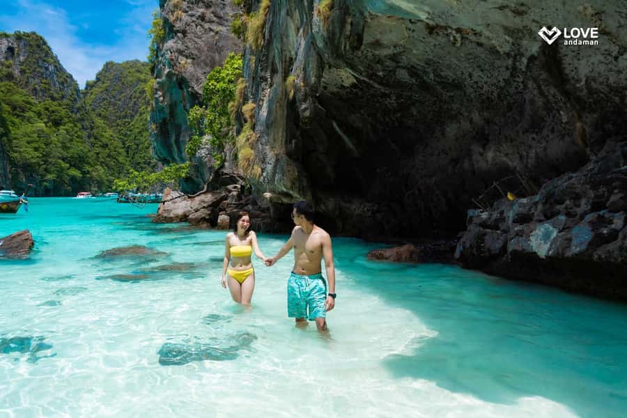 Phuket: Phi Phi Pileh Lagoon Bamboo Island by Speed Boat - From Phuket pickup to Panwa Pier: the day starts easy