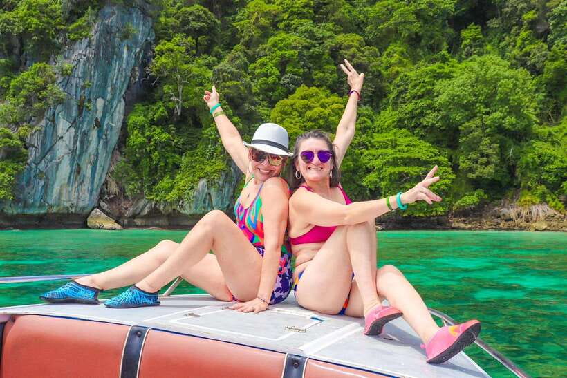 Phuket: PhiPhi, Maya Bay & Khai Island Day Tour with Lunch - Viking Cave photo stop: quick sightseeing from the boat