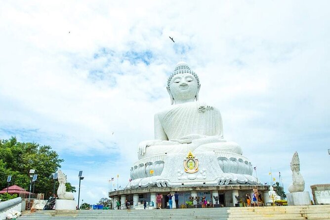 Phuket Real City Tour with Rum Cocktail - Big Buddha: impressive views, stairs, and crowd management