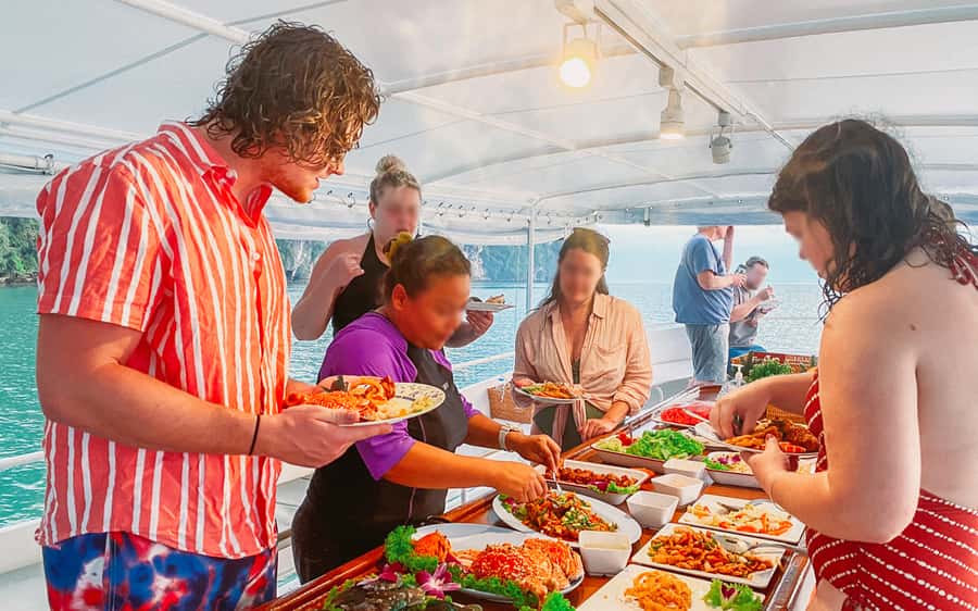 Phuket: Sunset Dinner in Phang Nga Bay by Big Boat - Safety, fitness limits, and food expectations