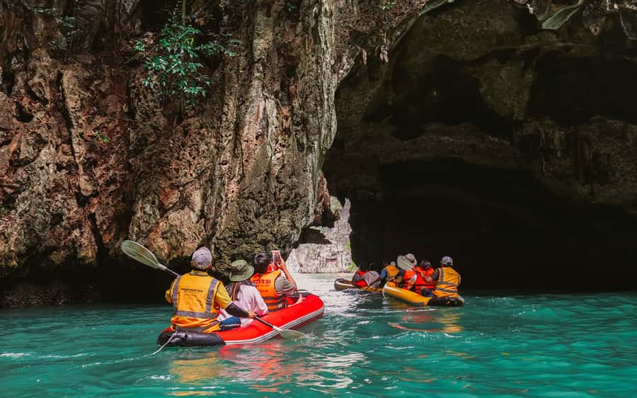Phuket: Sunset Dinner in Phang Nga Bay by Big Boat - Panak Island mangrove caves: Loy Krathong in the waterways