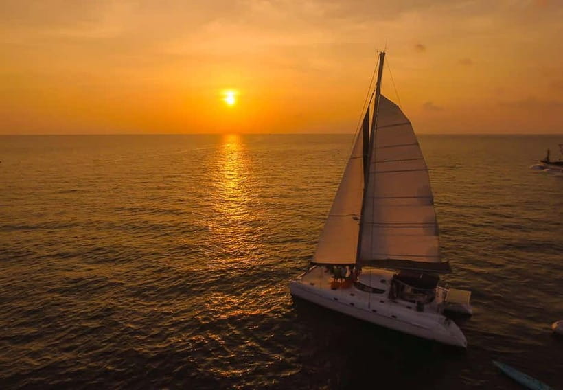 Phuket Sunset Dinner Sailing Yacht Catamaran - Coral Island: Beach Chairs, Snorkel Gear, and Real Reef Time