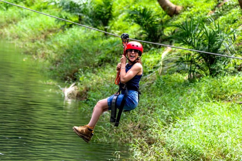 Phuket: White Rafting, Zippline, ATV and mini Safari - Zipline Flying Fox (200 meters): Quick Breath, Big Glide
