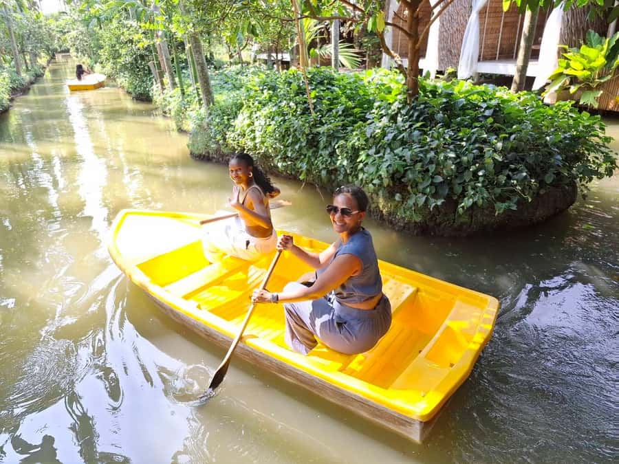 Private Floating & Train Market + DRAGON Temple + Thai Cafe - Wat Sam Phran Dragon Temple: The 17-Story Pink Building with a Purpose