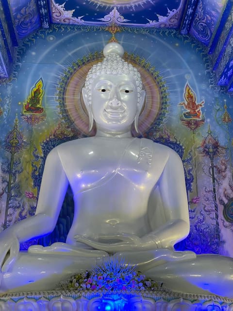 Private trip Chiang Rai Day trip, White Temple, Blue temple - Huay Pla Kang Temple and the Big Buddha: A Calmer Ending