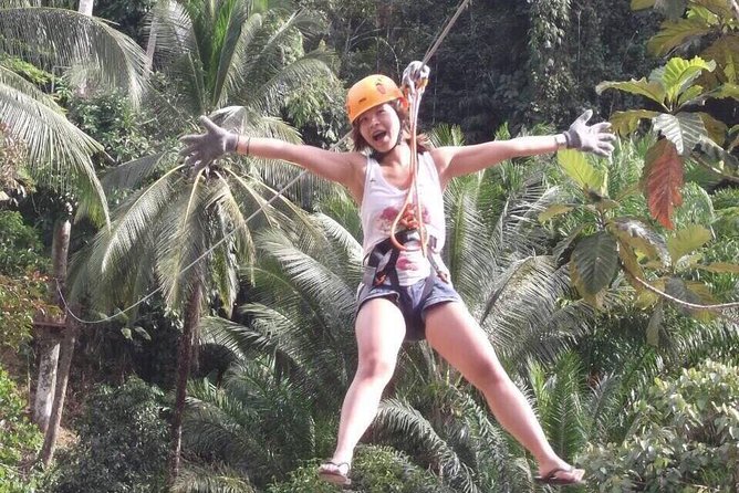 Rafting 7KM & ATV visit monkey cave and waterfall with Lunch - Zipline: Short Runs Over the Trees