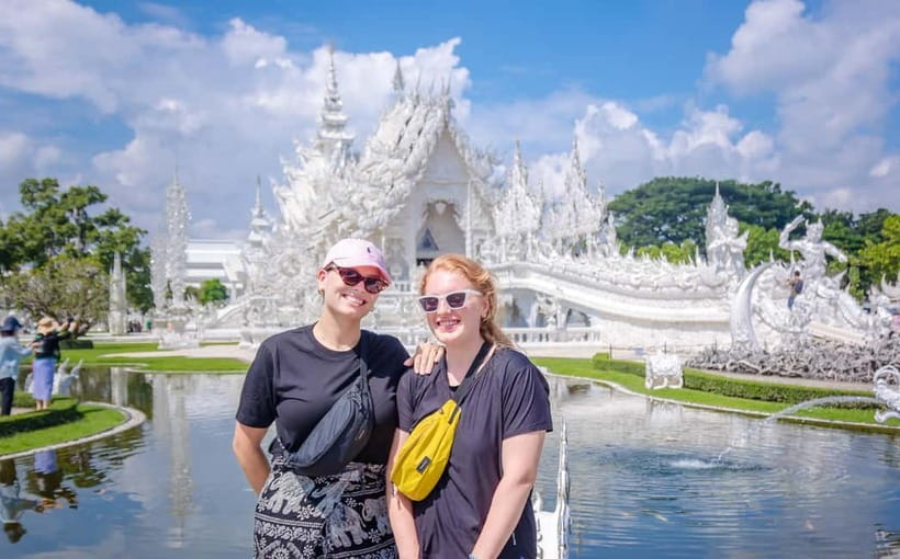 Red, Blue, White Temples & Hot Spring Trip from Chiang Mai - Huay Pla Kang Red Temple: the 25-meter Guan Yin and the 9-level pagoda