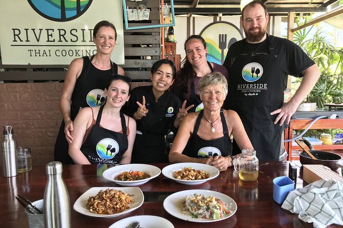 Riverside Thai Cooking Class in Khao Lak with Market Tour - Back at Riverside: Cooking With Chef Apple and a Small Group (Max 7)