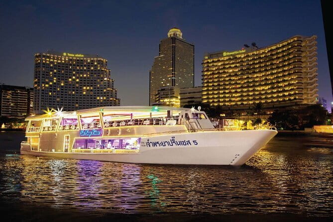 Romantic Sunset The Planet Cruise with Bangkok Night Views - Seeing Bangkok’s icons from the water: Wat Arun and the Grand Palace area