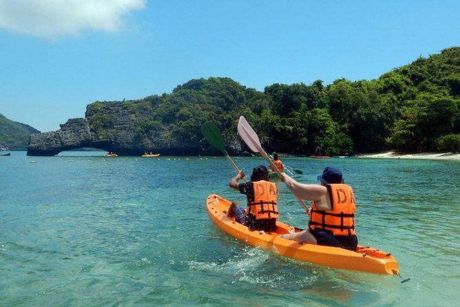 Samui Boat Charter, Private Speedboat Charter, Angthong National Marine Park - Koh Paluay lunch: Thai set menu, seafood option, and timing
