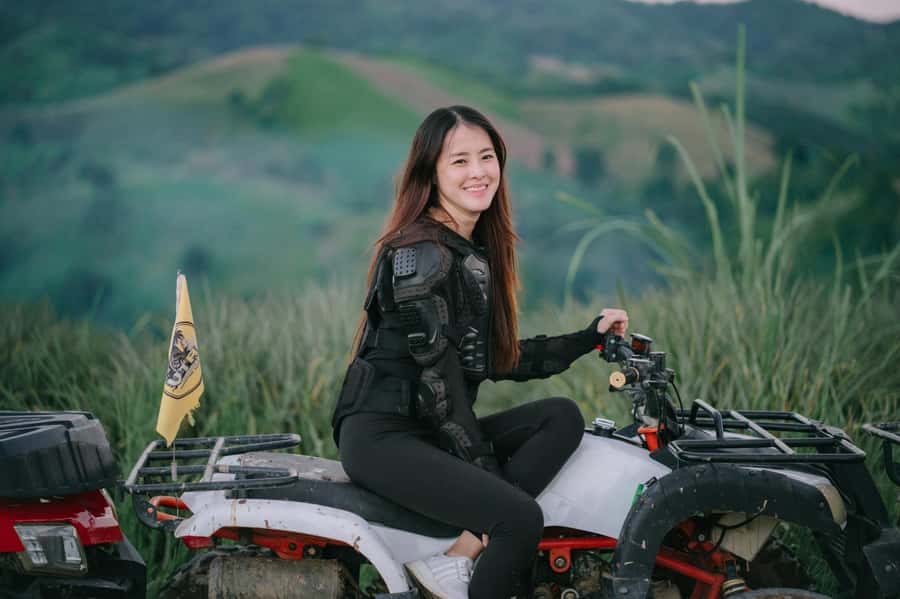 Scenic View ATV Tour and Pineapple Farm Visit in Chiang Rai - Trip D: Ruammit Village river and mountain views, rice terraces, and seasonal wetlands