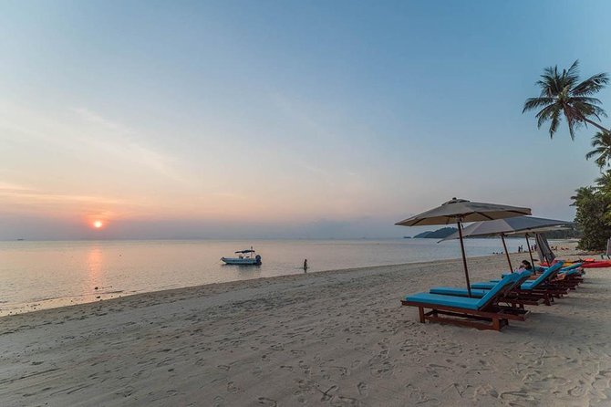 Speed Boat Private Sunset Snorkeling and sightseeing from Samui - Koh Tan Bay snorkeling stop: coral and fish, without burning the whole afternoon