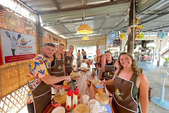 Team Aim Thai Cooking School (#1 Cooking Class in Chiang Mai) - Your menu choices: spring rolls, curry paste, Thai salad, and mango sticky rice