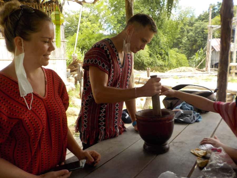 The Must-Do: Authentic Elephant & Village Life in Chiang Mai - Feeding elephants: the calm before the walk