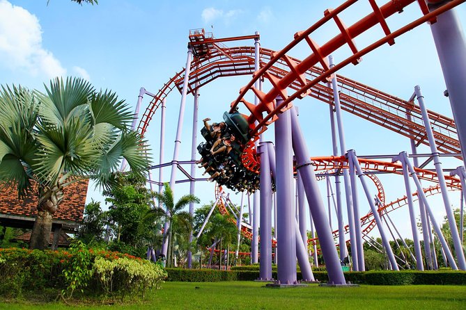 Thrilling Rides & Free Buffet at Siam Amazing Park, Bangkok - Family worlds for all ages: Fantasy, Jurassic, Africa, and Small World
