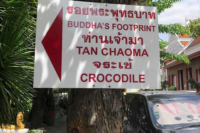 Top Highlight Bangkok Sights. Walking tour with Fun Local Guide! - Wat Chakrawatrachawat: crocodiles sleeping under an ancient temple
