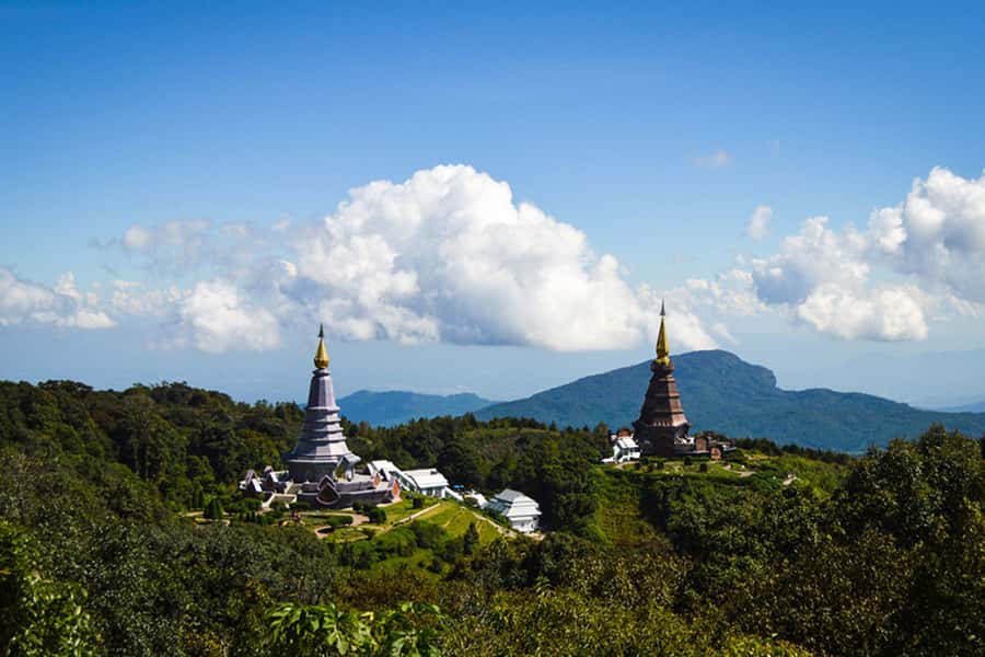 Tour with Hike in Kiew Mae Pan Natural Trail from Chiang Mai - The Two Royal Stupas: a meaningful cultural stop with good photo timing