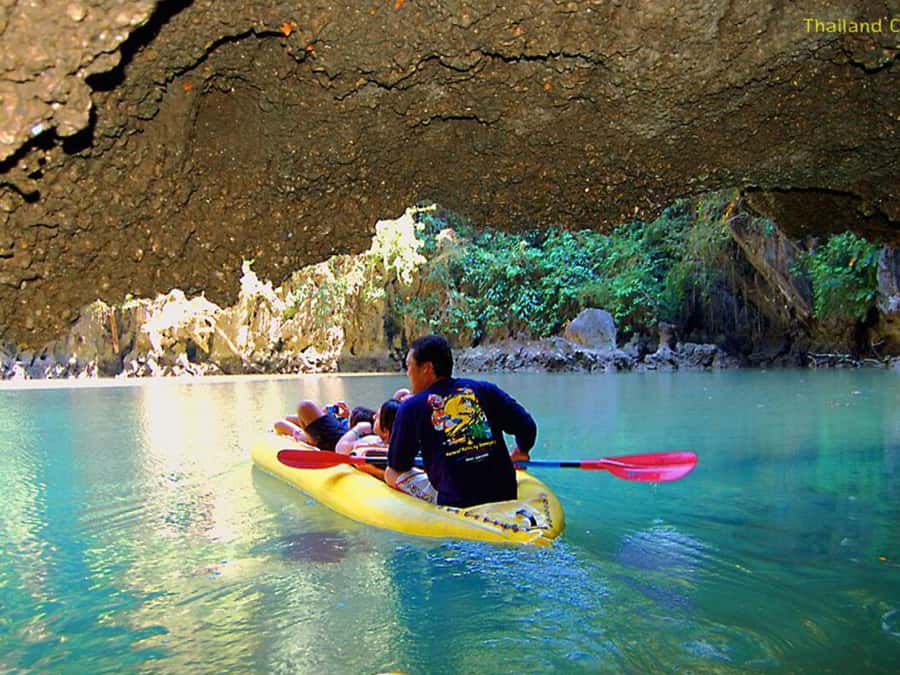 Twilight Sea Canoe Phang Nga Bay with Bio-Luminescent - First island: cave passages and hidden lagoons that feel cinematic