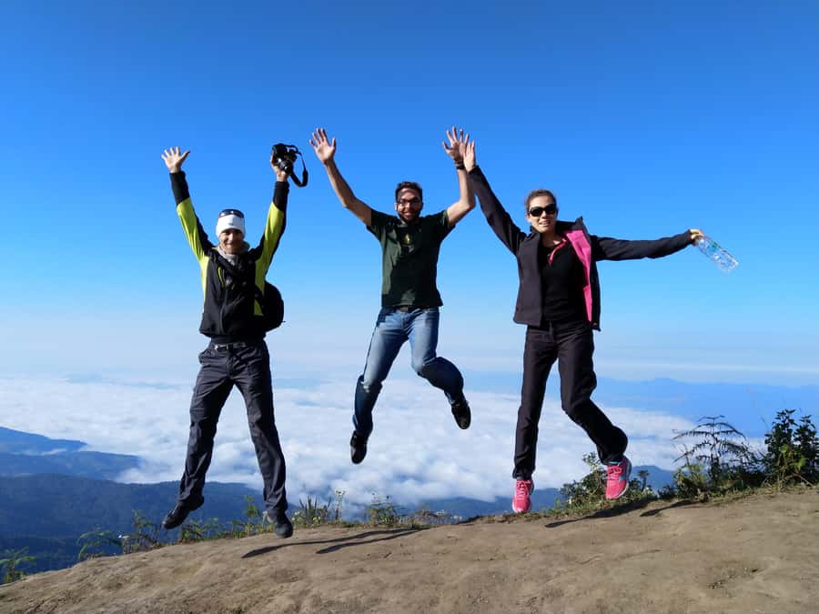 Two days Doi Inthanon national park - Day 1: market snacks, organic coffee, waterfalls, then Pa Pong Piang at sunset