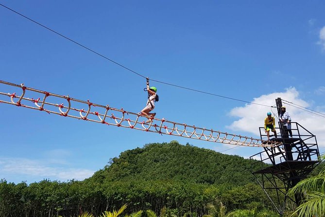White-water Rafting with Ziplining in Phangnga - Best Rafting 4U camp: forest ziplining with rope-bridge crossings