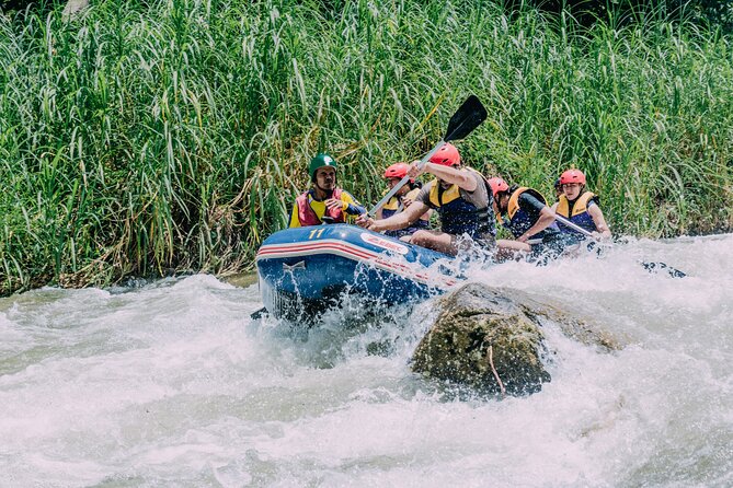 White-water Rafting with Ziplining in Phangnga - White-water rafting where you actually paddle