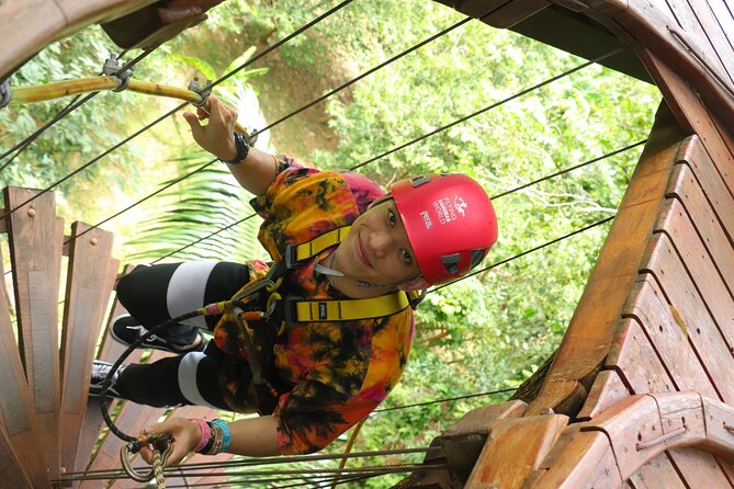 World A+ (Zipline 32 Platforms + Roller + Sky Walk with World Set Menu ) - The Jungle Zipline Roller Coaster Twist-Through-the-Trees Moment