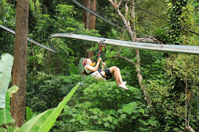 World C+ (Ziplines 10 Platforms + Roller + Sky Walk and World Set Menu ) - The roller zipline at 800m: speed you can feel